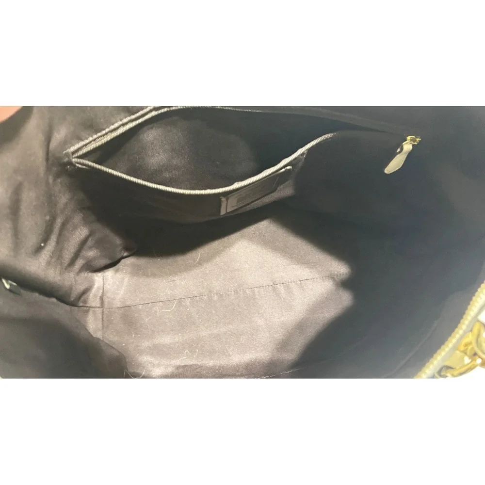 Coach Ava cross grain glitter leather zip top‎ EUC